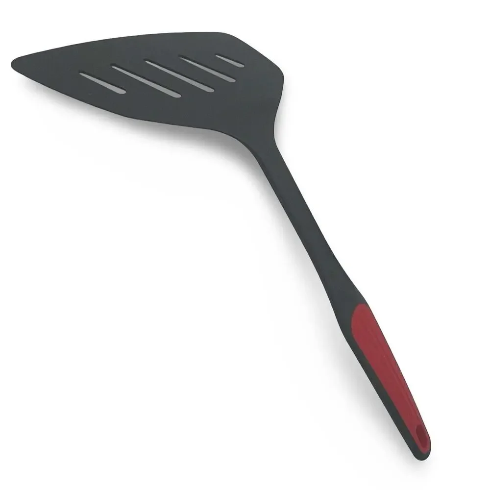 Tupperware 6782A Large Slotted Spatula Pancake Turner Chef Series Black Red USA